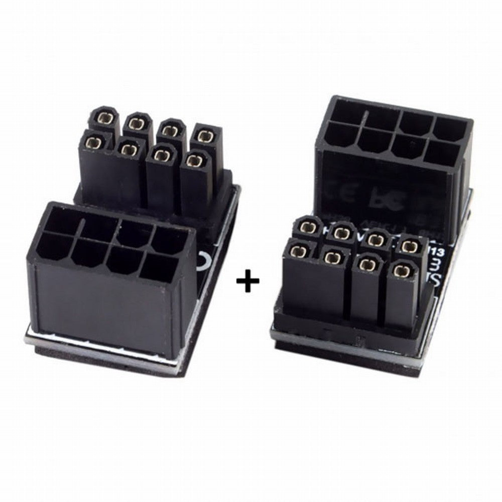 Chenyang ATX 8Pin Female to 8pin Male 180 Degree Angled Power Adapter for Desktops Graphics Card PW-009