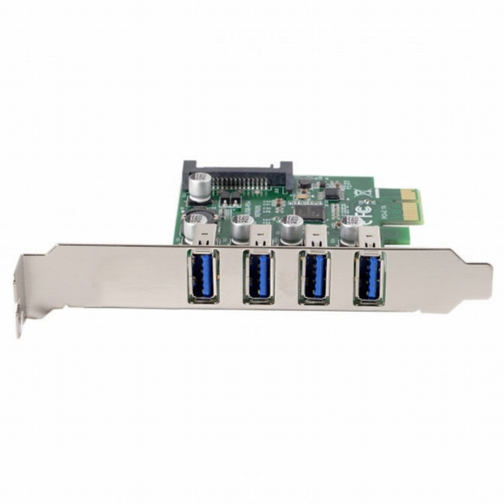 Chenyang Low Profile 4 Ports PCI-E to USB 3.0 HUB PCI Express Expansion Card Adapter 5Gbps for Motherboard U3-101