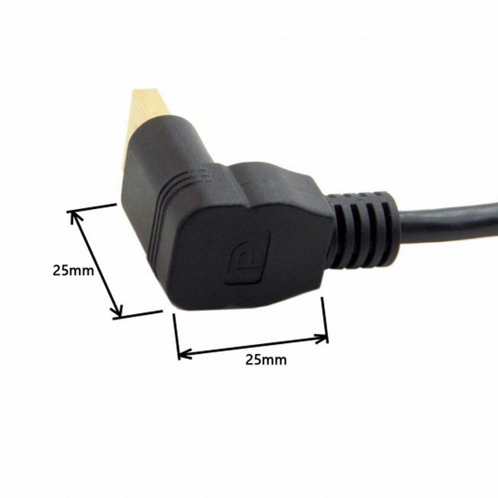 Chenyang Down Angled DP DisplayPort 90 Degree to Mini DP DisplayPort Female Cable for Displays Monitors DP-048-DN