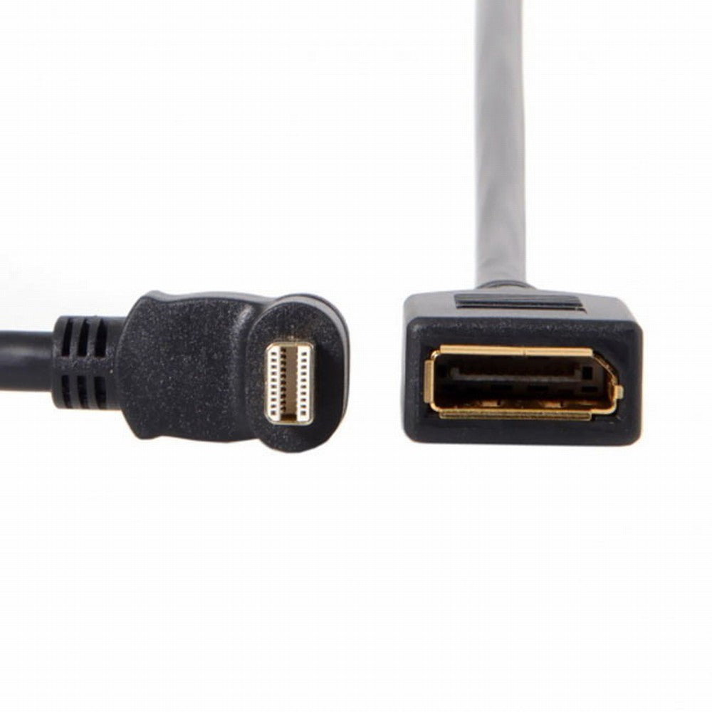 Chenyang Down Angled Mini DP DisplayPort 90 Degree to DisplayPort Female Cable for Displays Monitors DP-013-DN