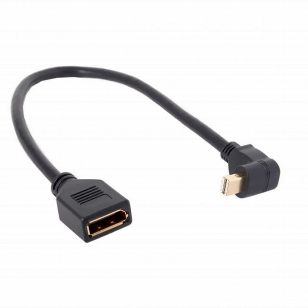 Chenyang Down Angled Mini DP DisplayPort 90 Degree to DisplayPort Female Cable for Displays Monitors DP-013-DN