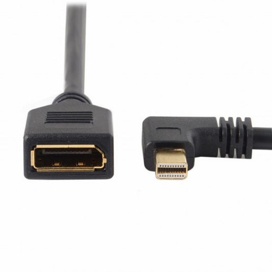 Chenyang Left Angled Mini DP DisplayPort 90 Degree to DisplayPort Female Cable for Displays Monitors DP-013-LE