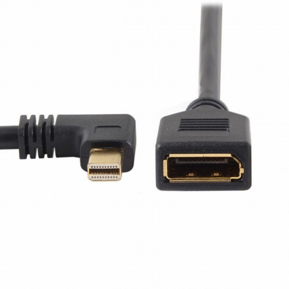 Chenyang Right Angled Mini DP DisplayPort 90 Degree to DisplayPort Female Cable for Displays Monitors DP-013-RI