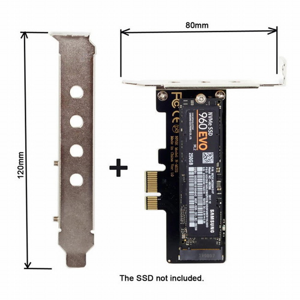 Chenyang Low Profile PCI-E 3.0 x1 Lane to M.2 NGFF M-Key SSD Nvme AHCI PCI Express Adapter Card SA-008