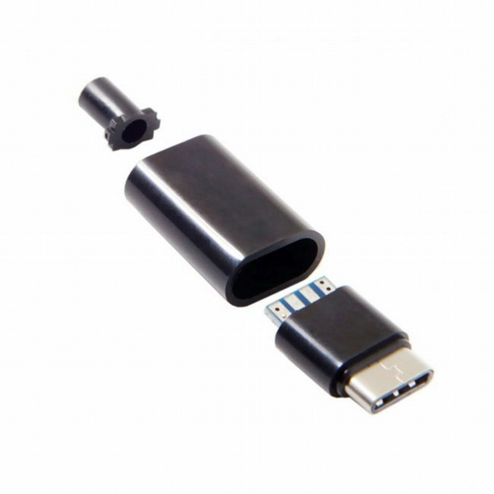 Chenyang 5pcs/lot DIY 24pin USB Type C USB-C Male OTG Host Type 5.1k Resistor with Black Housing Cover UC-107-BK