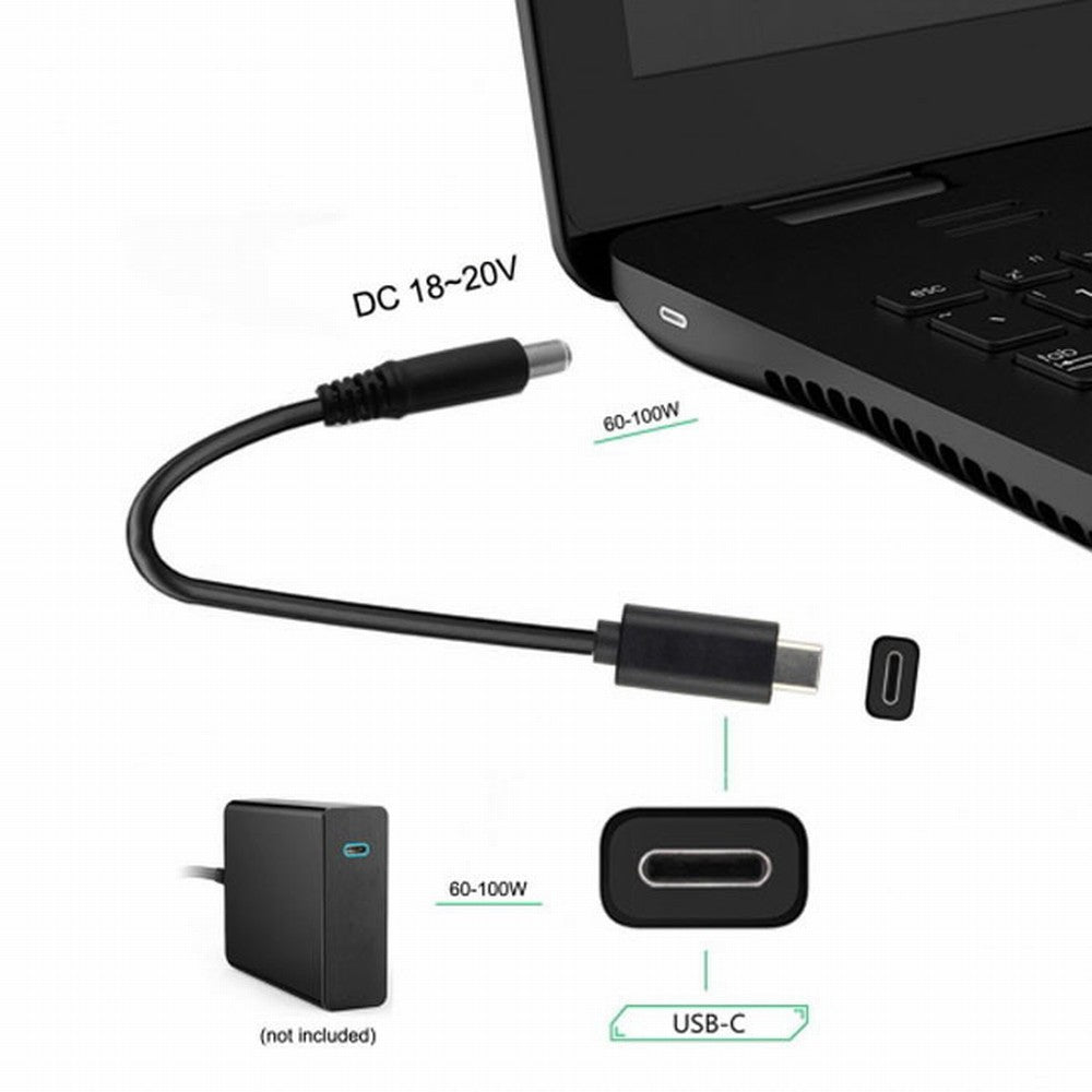 Chenyang Type C USB-C Input to DC 7.4*5.0mm Power PD Charge Cable for Laptop 18-20V UC-106-7450HP