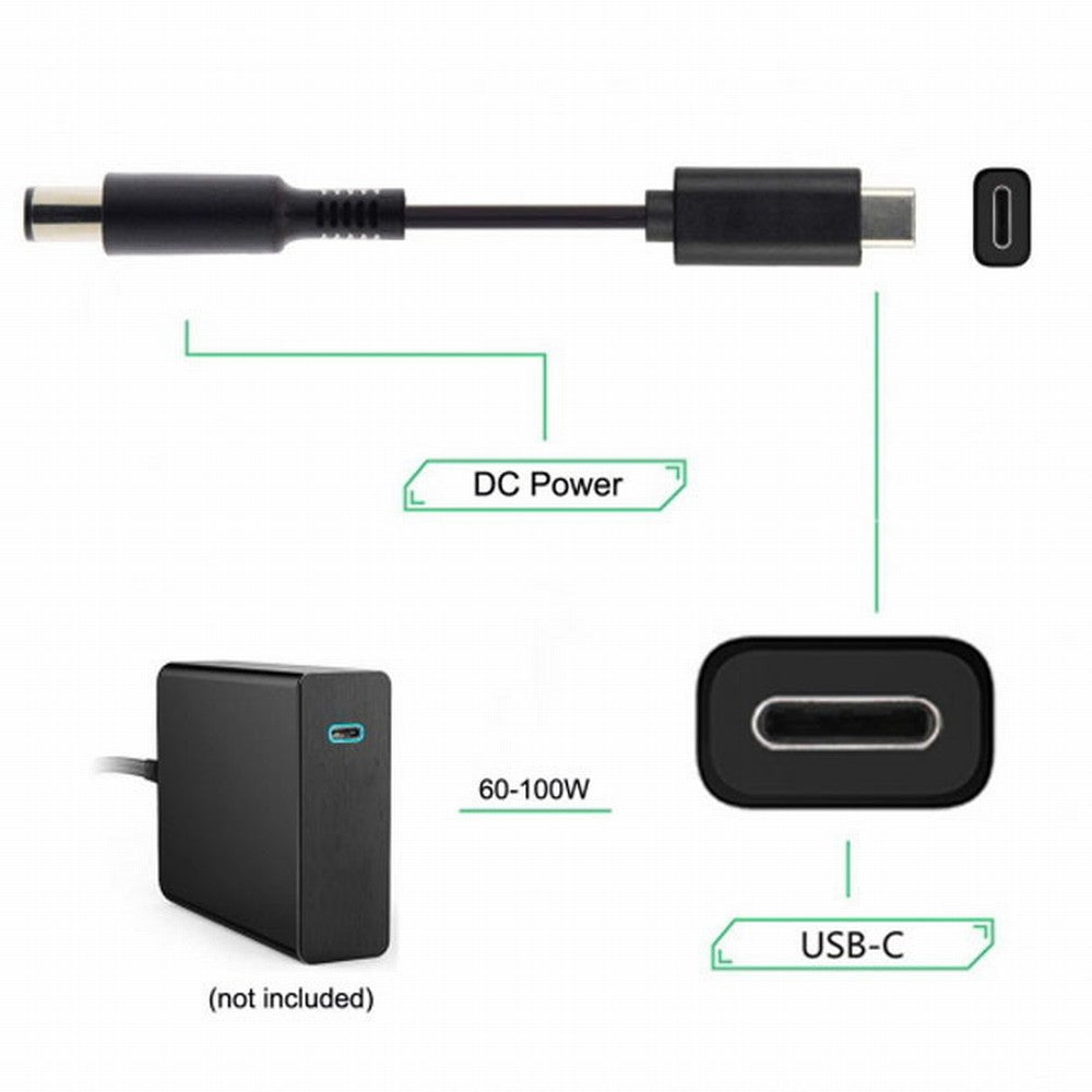 Chenyang Type C USB-C Input to DC 7.4*5.0mm Power PD Charge Cable for Laptop 18-20V UC-106-7450HP