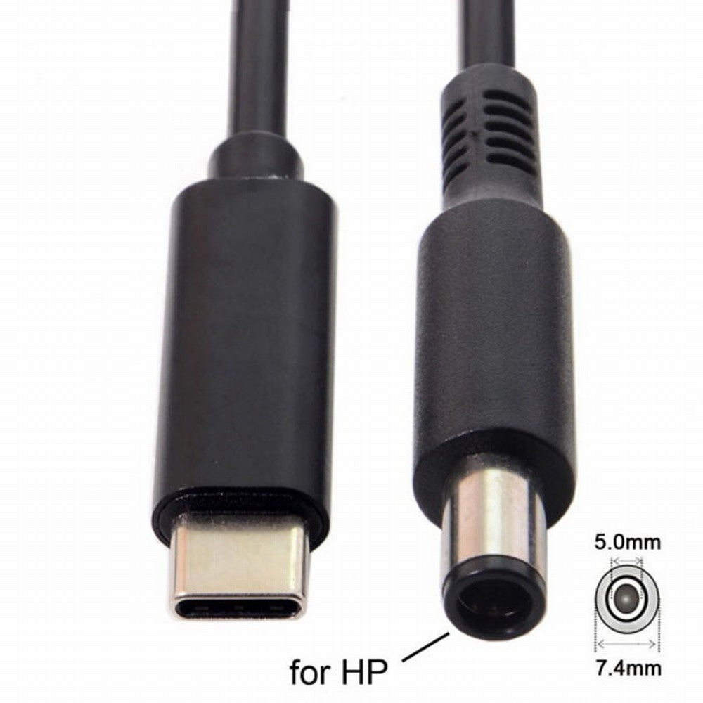 Chenyang Type C USB-C Input to DC 7.4*5.0mm Power PD Charge Cable for Laptop 18-20V UC-106-7450HP