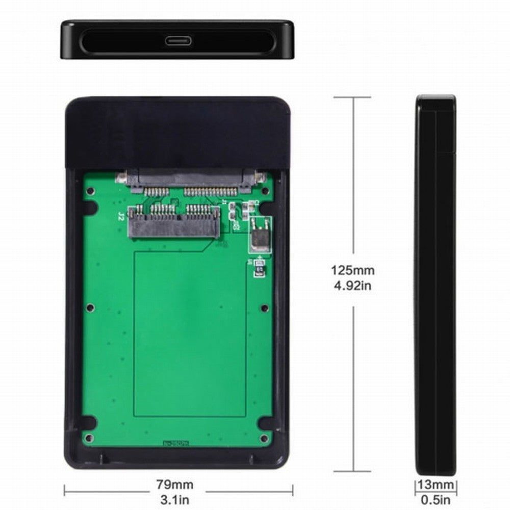 Chenyang USB 3.1 Type-C USB-C to 1.8 inch Micro SATA 16pin 7+9 SSD to External Hard disk Enclosure UC-120