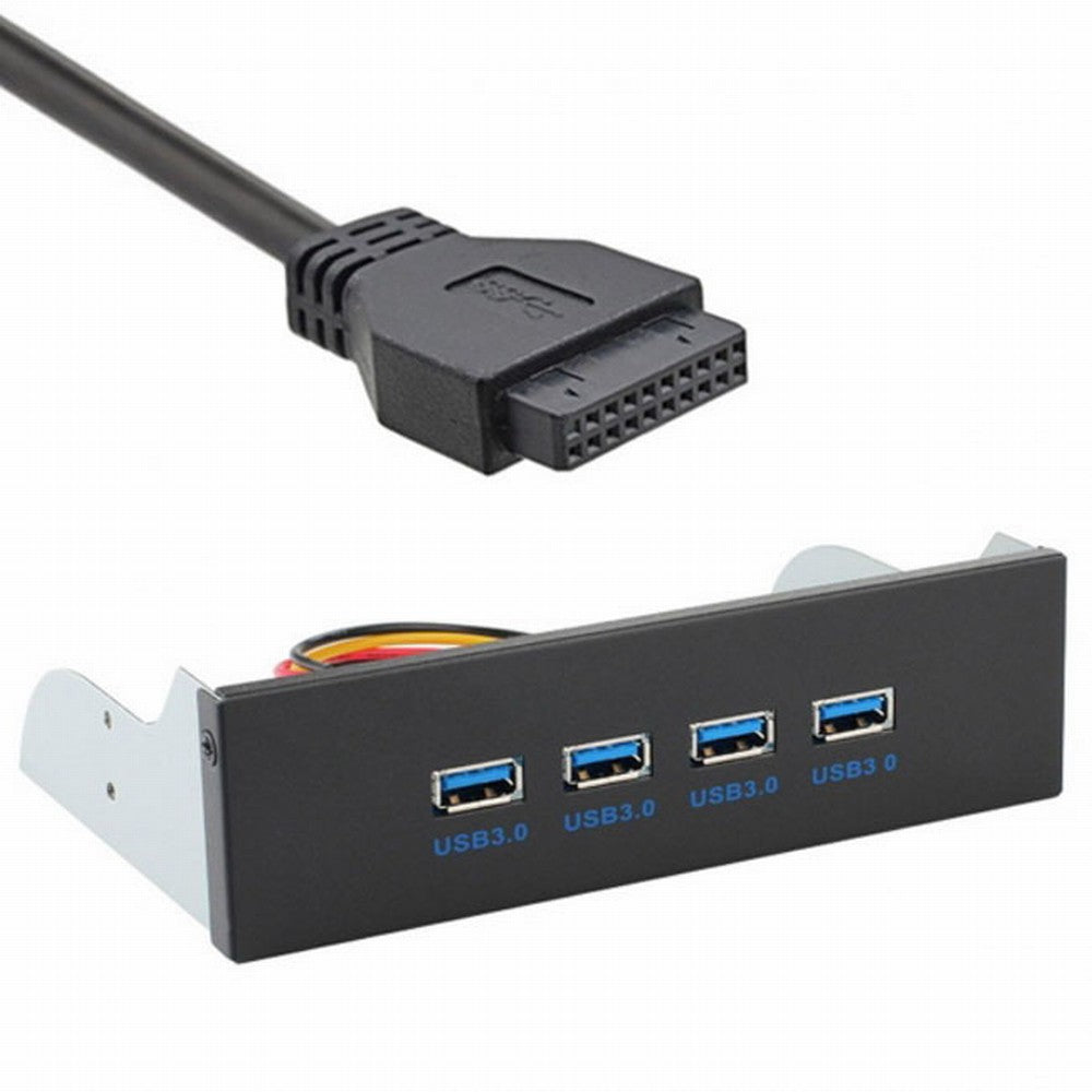 Chenyang USB 3.0 HUB 4 Ports Front Panel to Motherboard 20Pin Connector Cable for 5.25" CD-ROM Bay U3-100