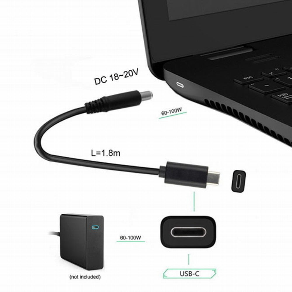 Chenyang Type C USB-C Input to DC 5.5*2.5mm Power PD Charge Cable for Laptop Notebook UC-106-5525MM