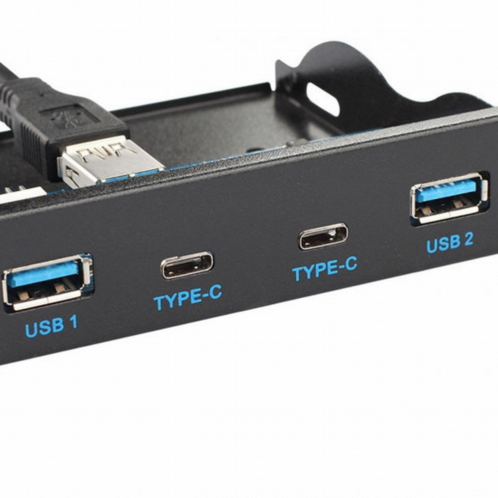 Chenyang USB 3.1 Front Panel Header to USB-C USB 3.0 HUB 4 Ports Front Panel Motherboard Cable for 3.5" Floppy Bay UC-126