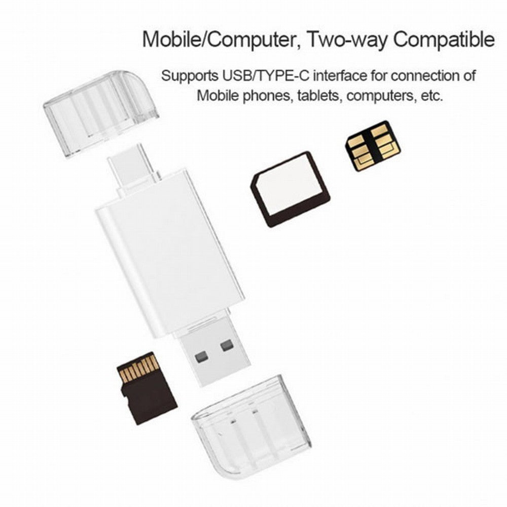 Chenyang USB-C Type C / USB 2.0 to NM Nano Memory Card TF Micro SD Card Reader for Huawei Cell Phone Laptop UC-061