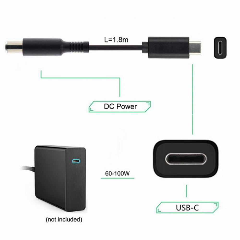 Chenyang Type C USB-C Input to DC 5.5*2.1mm Power PD Charge Cable for Laptop Notebook UC-106-5521MM