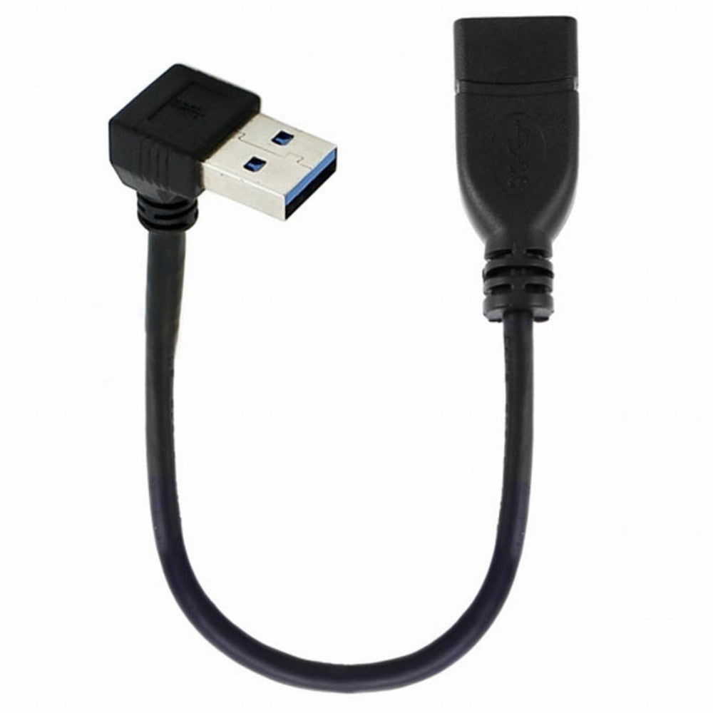 Chenyang Up Angled USB 3.0 Type-A Male to USB 3.0 Type-A Female Extension Cable 20cm 5Gbps 90 Degree U3-036-UP