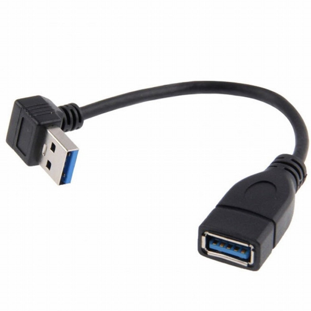 Chenyang Down Angled USB 3.0 Type-A Male to USB 3.0 Type-A Female Extension Cable 20cm 5Gbps 90 Degree U3-036-DN