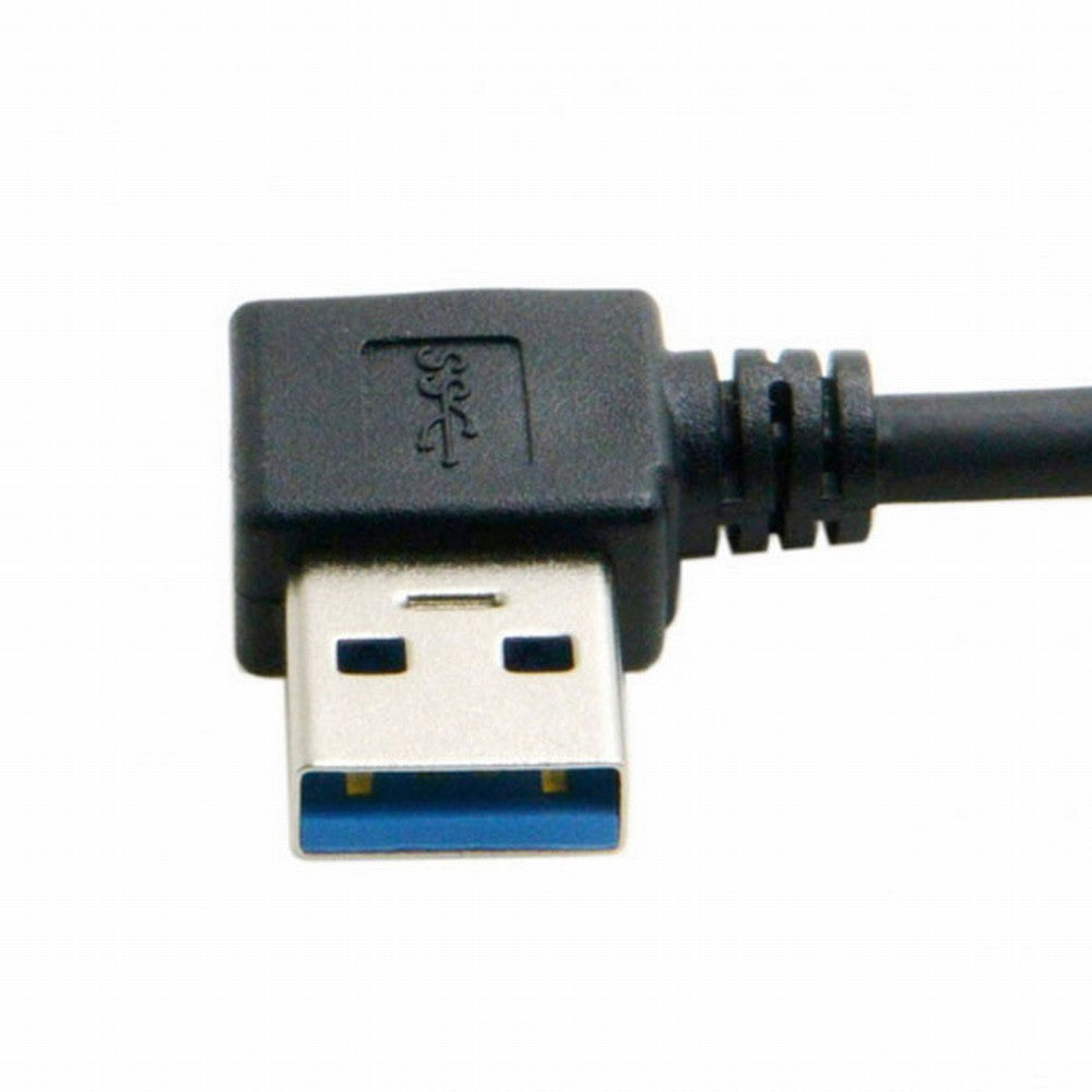 Chenyang Left Angled USB 3.0 Type-A Male to USB 3.0 Type-A Female Extension Cable 20cm 5Gbps 90 Degree U3-036-LE