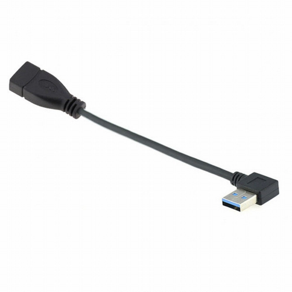 Chenyang Left Angled USB 3.0 Type-A Male to USB 3.0 Type-A Female Extension Cable 20cm 5Gbps 90 Degree U3-036-LE