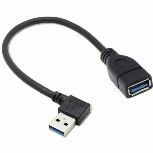 Chenyang Right Angled USB 3.0 Type-A Male to USB 3.0 Type-A Female Extension Cable 20cm 5Gbps 90 Degree U3-036-RI