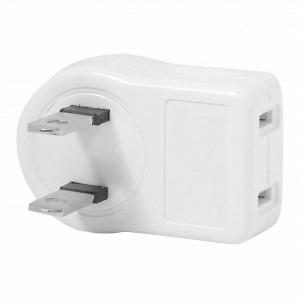 Chenyang NEMA 1-15P USA Outlet Saver Power Extension Adapter 2-prong 2 Outlets 90 Degree Up Down Angled PW-014-UP