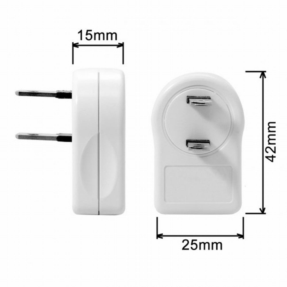 Chenyang NEMA 1-15P USA Outlet Saver Power Extension Adapter 2-prong 2 Outlets 90 Degree Left Right Angled PW-014-RI