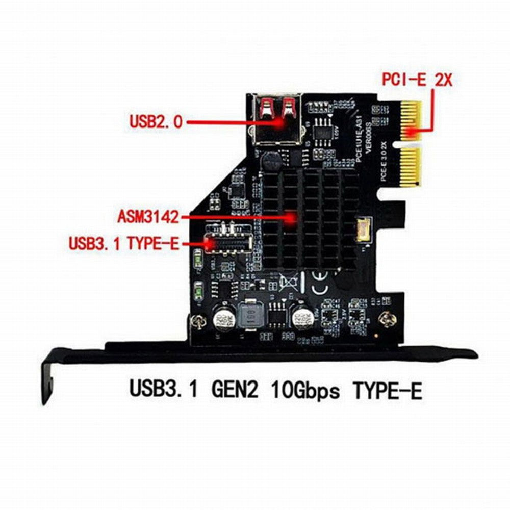 Chenyang USB 3.1 Front Panel Socket USB 2.0 to PCI-E Express Card Adapter for Motherboard UC-136