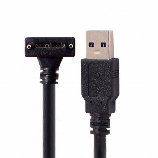 Chenyang  90 Degree Down Angled Micro USB Screw Mount to 3.0 Data Cable for Industrial Camera CC-U3-044-DN