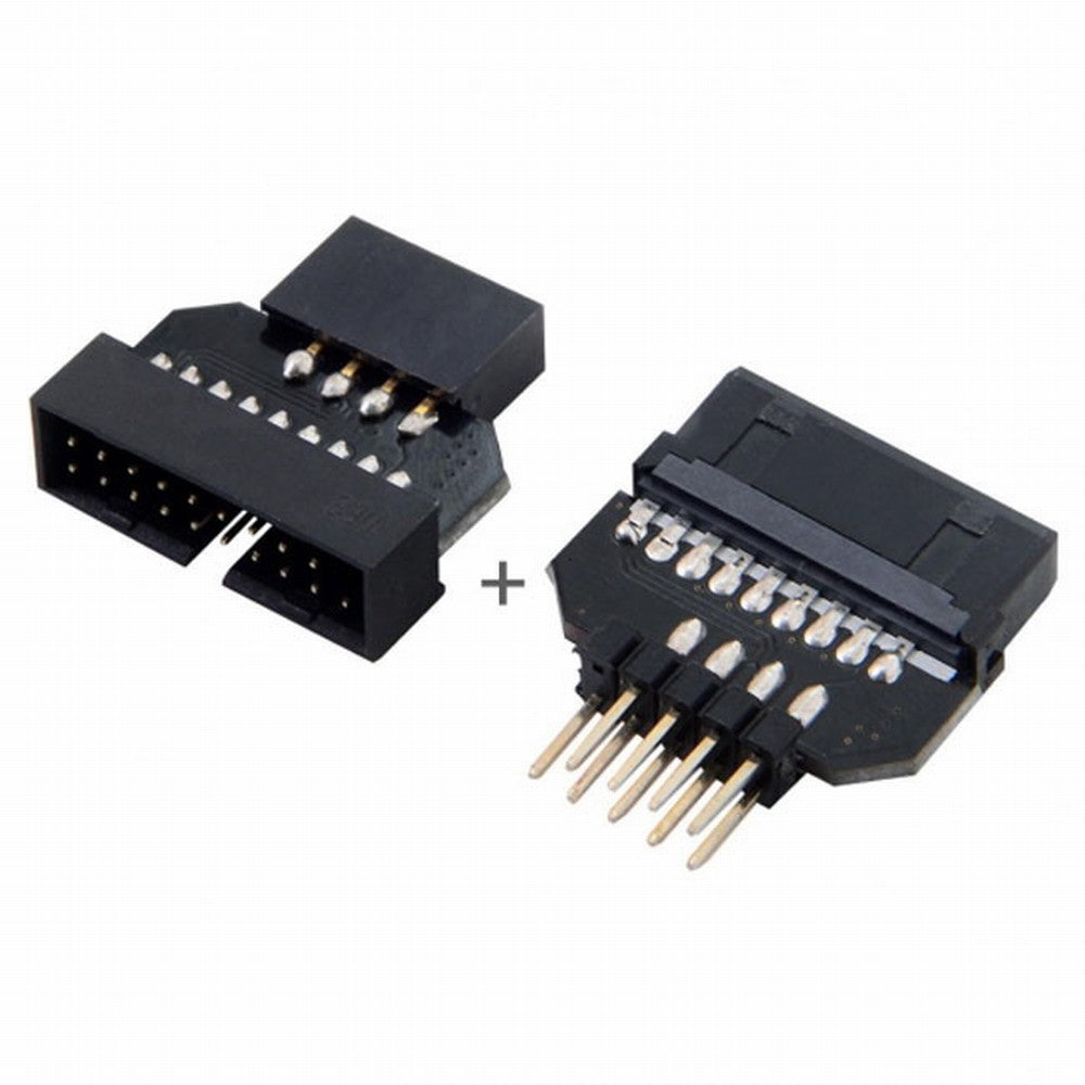 Chenyang 1set Reversible USB 2.0 9Pin Housing to Motherboard USB 3.0 20pin Header Female Adapter U2-026