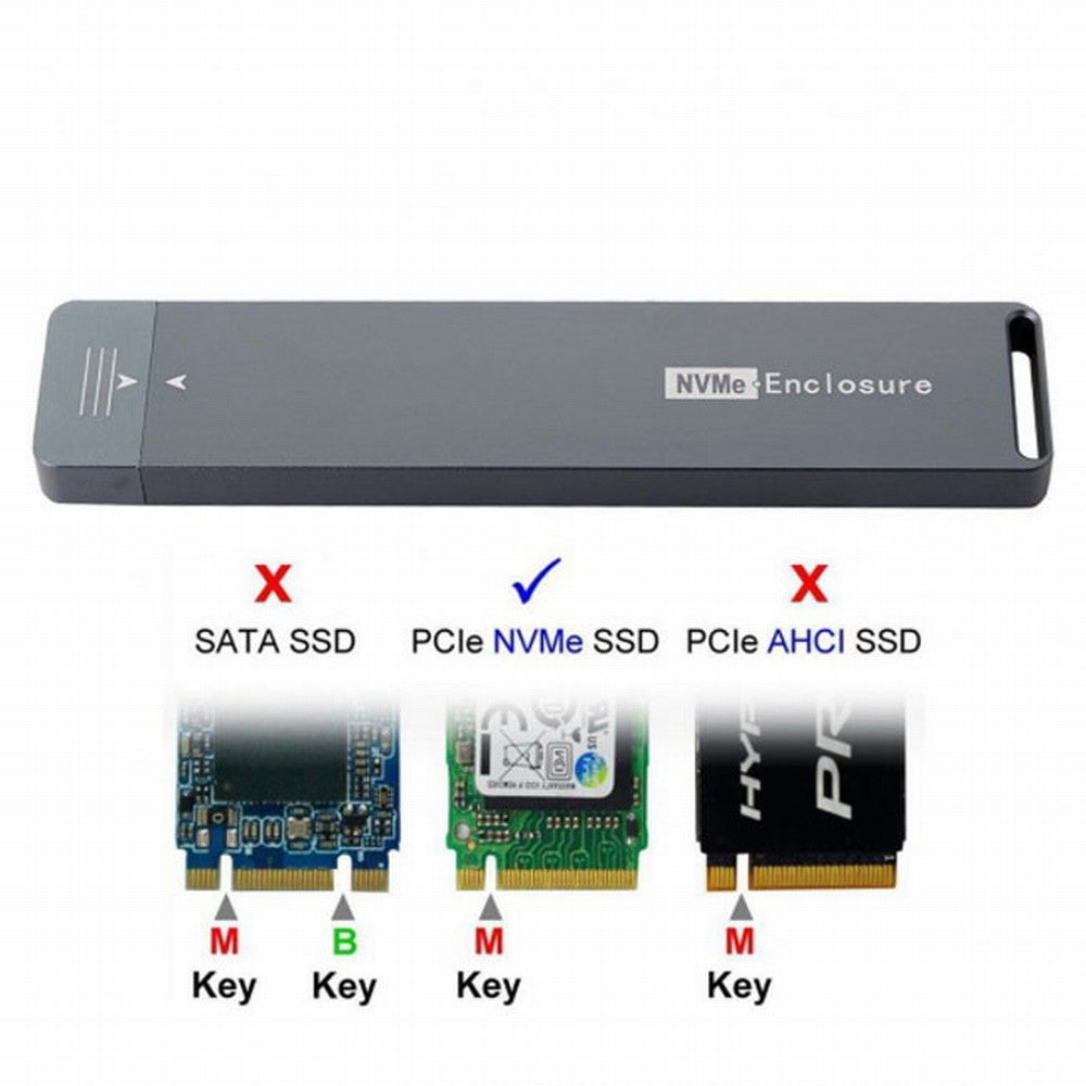 Chenyang USB 3.0 to NVME M-key M.2 NGFF SSD External PCBA Conveter Adapter RTL9210 Chipset with Case U3-017