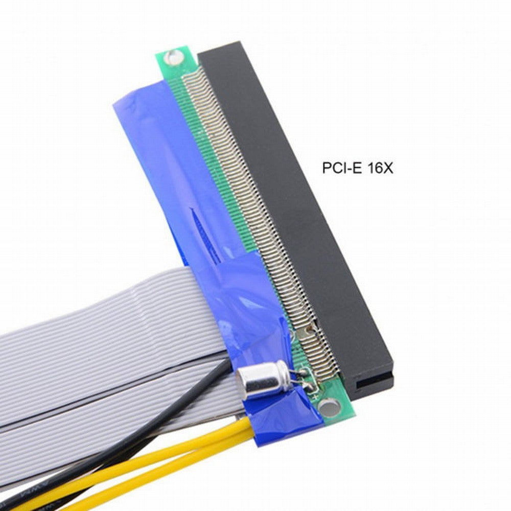 Chenyang PCI-E Express 4x to 16x Flex Cable Extender Converter Riser Card Adapter with 4pin Power 15cm EP-005