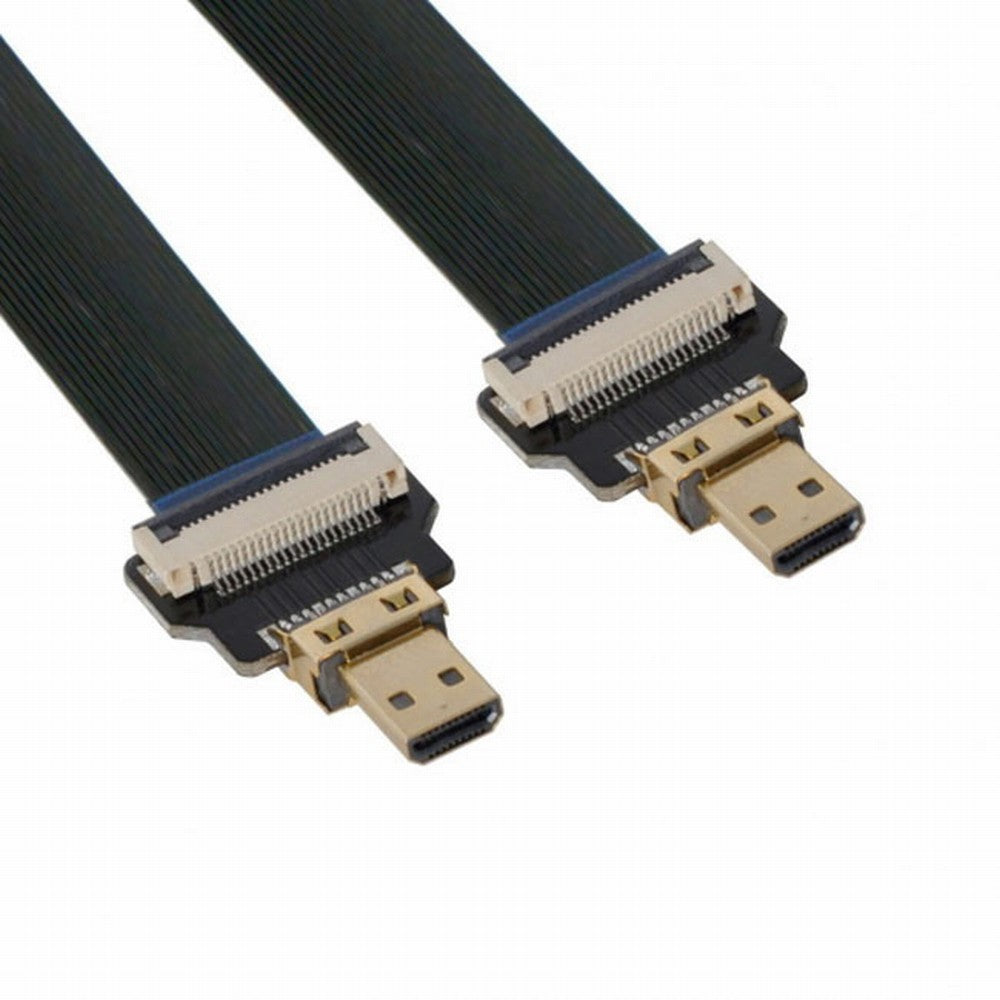 Chenyang CYFPV Micro HDMI Male to Micro HDMI Male Extension FPC Flat Cable 1080P for FPV HDTV Multicopter Aerial Photography CC-HD-185-BK