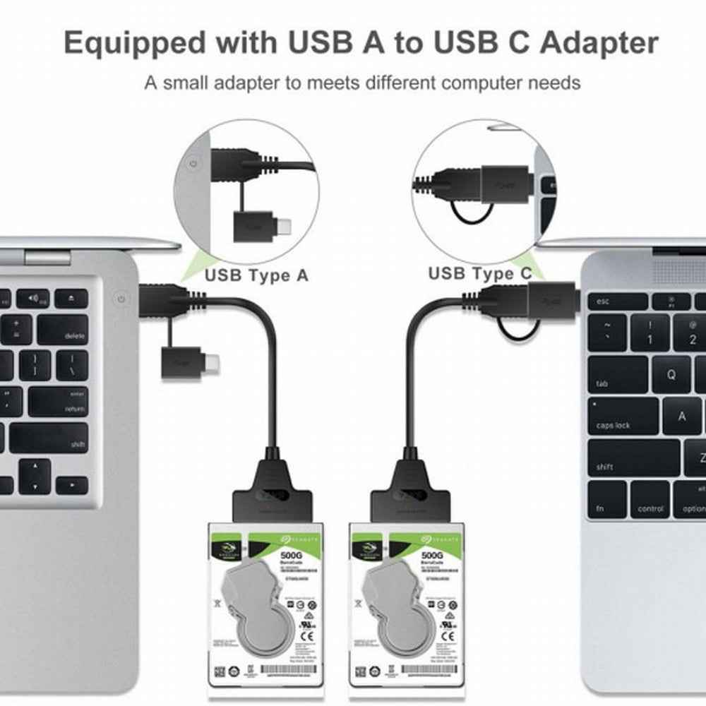 Chenyang Type C USB 3.0 Male to SATA 22 Pin 2.5" Hard disk driver SSD Adapter Cable for Macbook Laptop UC-147