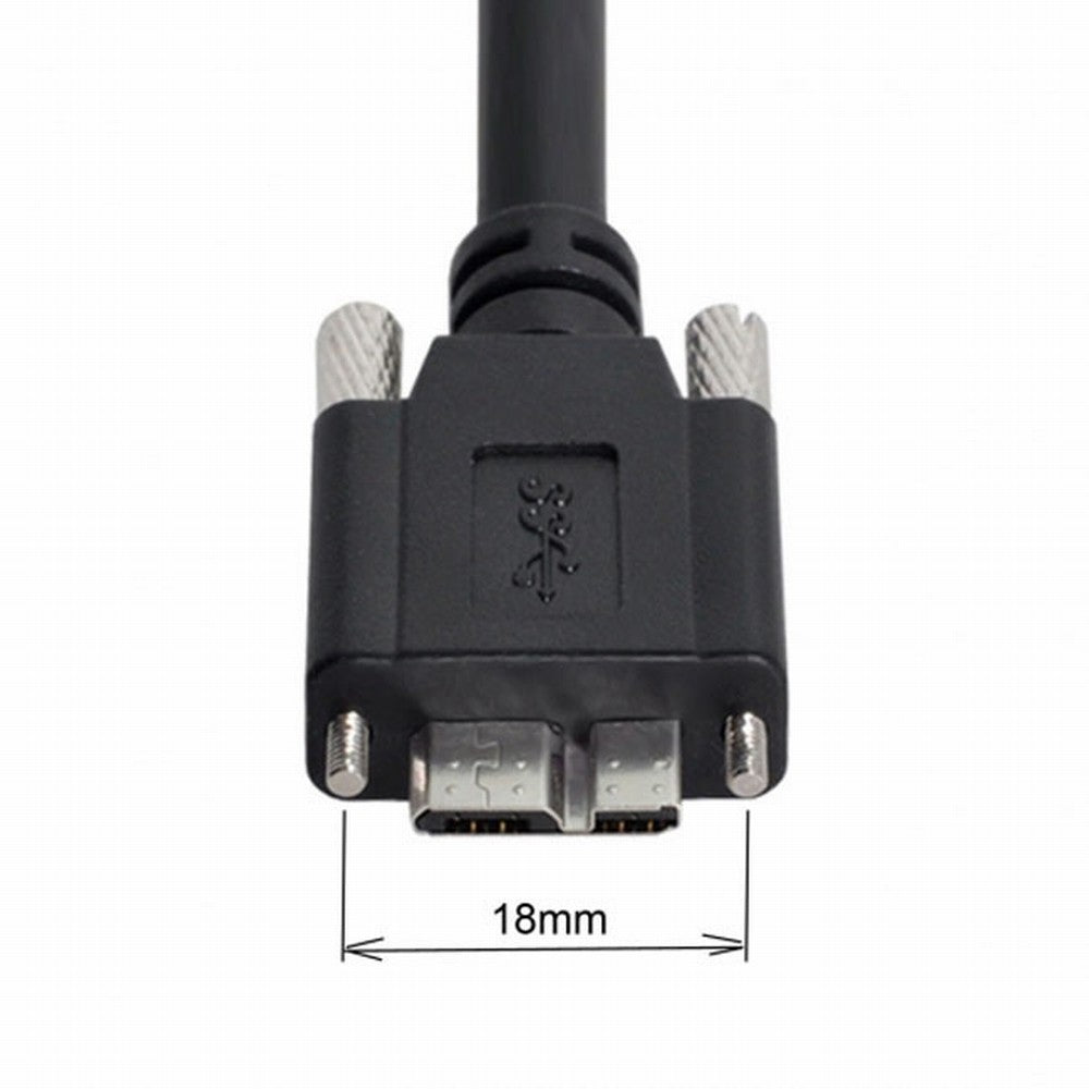 Chenyang 8m USB 3.0 A Type Repeater Cable Male to Micro USB 3.0 B Male with Mount Panel Screws for Camera U3-106-8.0M