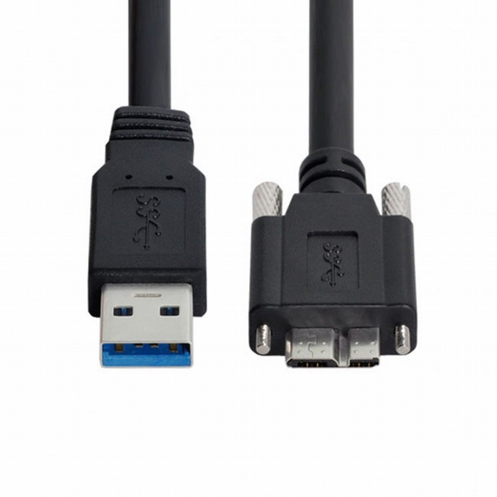 Chenyang 8m USB 3.0 A Type Repeater Cable Male to Micro USB 3.0 B Male with Mount Panel Screws for Camera U3-106-8.0M