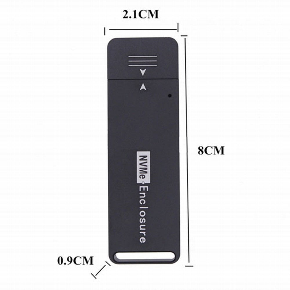 Chenyang USB 3.1 Gen2 10Gbps to NVME PCI-E M-Key Solid State Drive External Enclosure 2230/2242mm U3-047