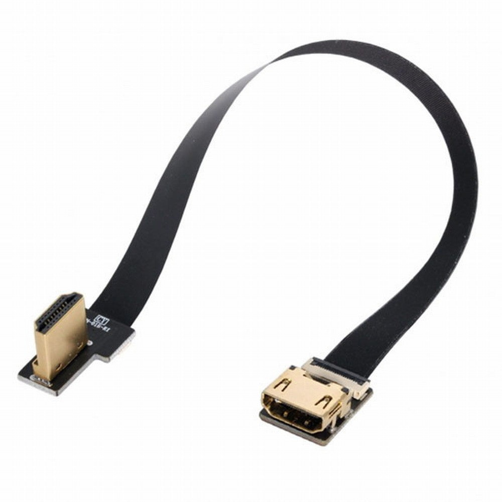 Chenyang CYFPV Right Angled 90 Degree HDMI Male to Female FPC Flat Cable for HDTV Multicopter Aerial Photography CC-HD-216-RI