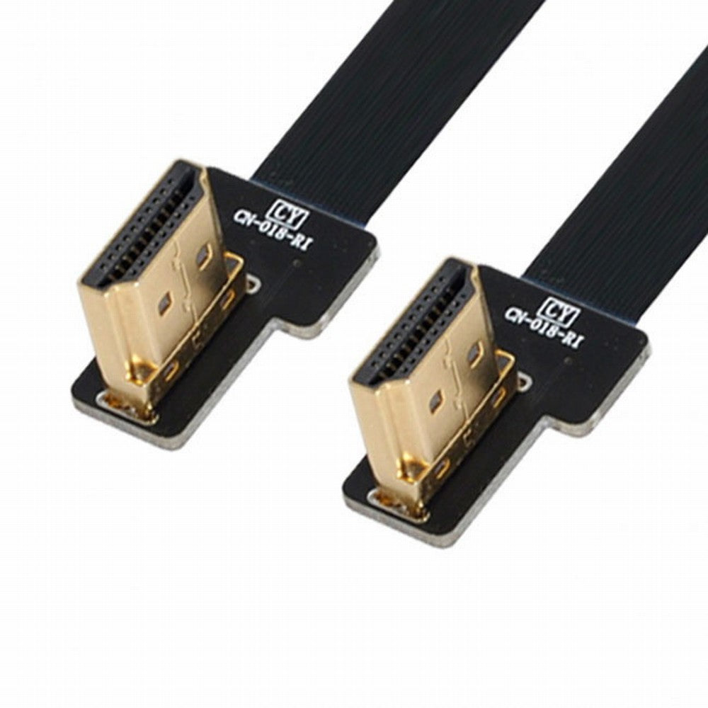 Chenyang CYFPV Dual 90 Degree Left Angled HDMI Type A Male to Male HDTV FPC Flat Cable for FPV HDTV Multicopter Aerial Photography CC-HD-206-LE