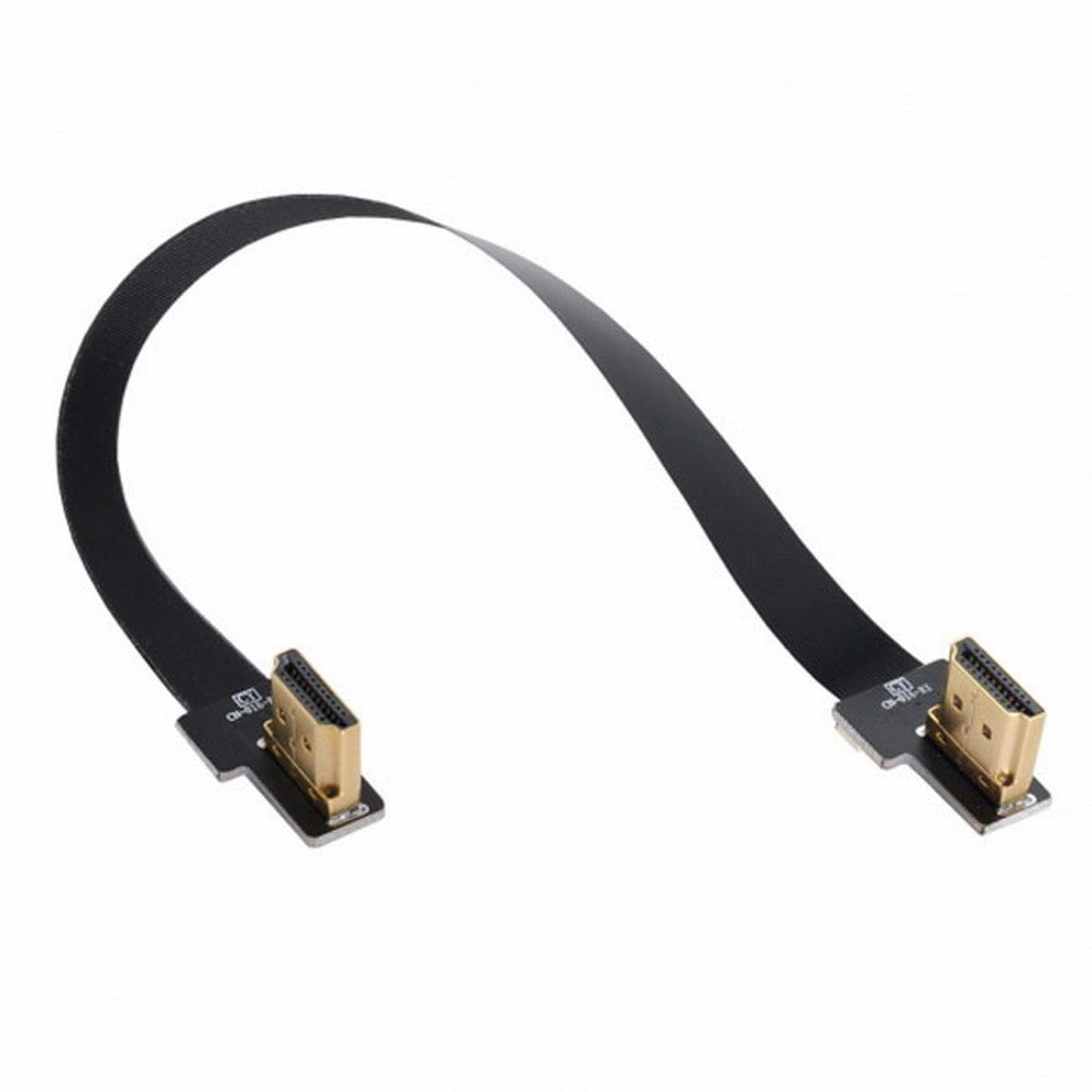 Chenyang CYFPV Dual 90 Degree Right Angled HDMI Type A Male to Male HDTV FPC Flat Cable for FPV HDTV Multicopter Aerial Photography CC-HD-206-RI