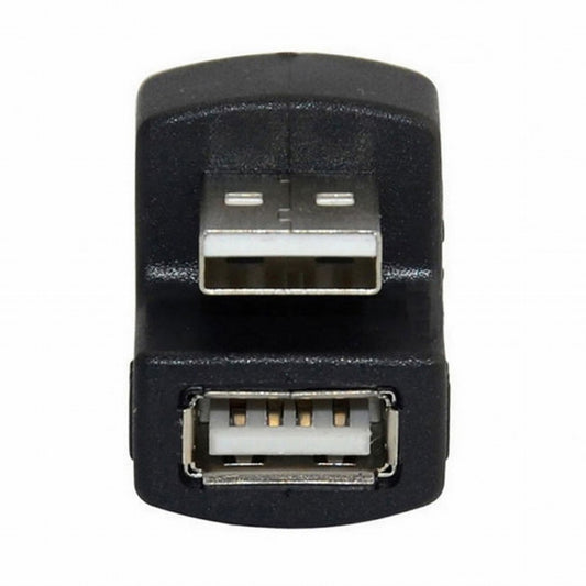 Chenyang Up Angled USB 2.0 Adapter A Male to Female Extension 90 180 360 Degree Black U2-099-UP