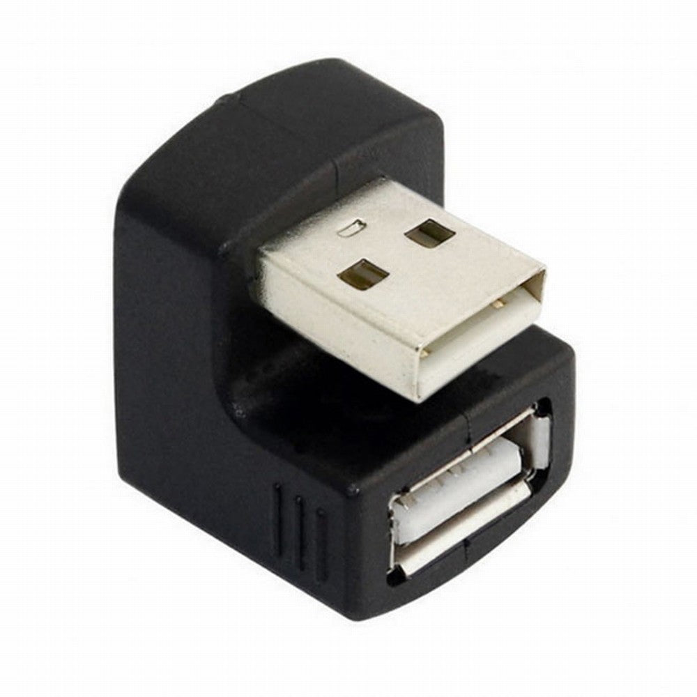 Chenyang Down Angled USB 2.0 Adapter A Male to Female Extension 90 180 360 Degree Black U2-099-DN