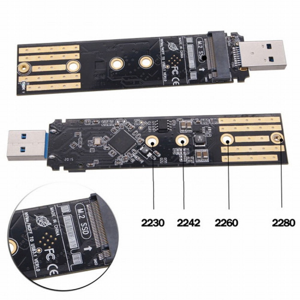 Chenyang USB 3.0 to NVME M-key M.2 NGFF SATA SSD External PCBA Case Conveter Adapter RTL9210B Chipset U3-057-2280MM