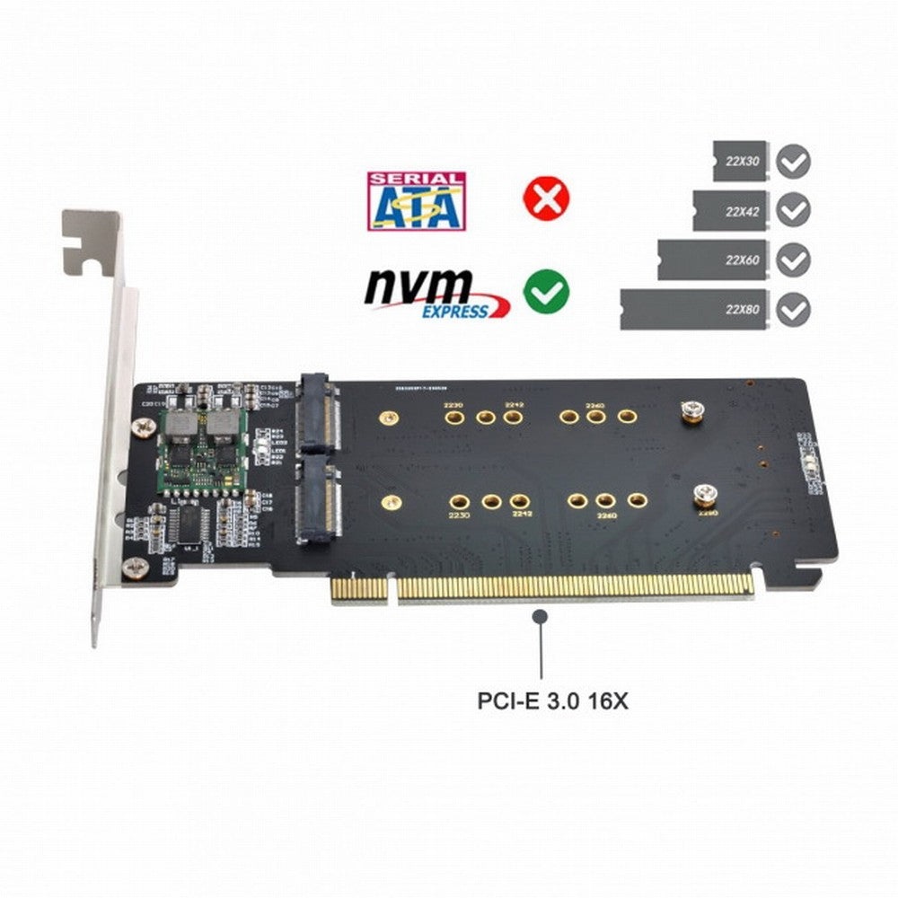 Chenyang 4X NVME M.2 AHCI to PCIE Express 3.0 Gen3 X16 Raid Card VROC Raid0 Hyper Adapter SA-024