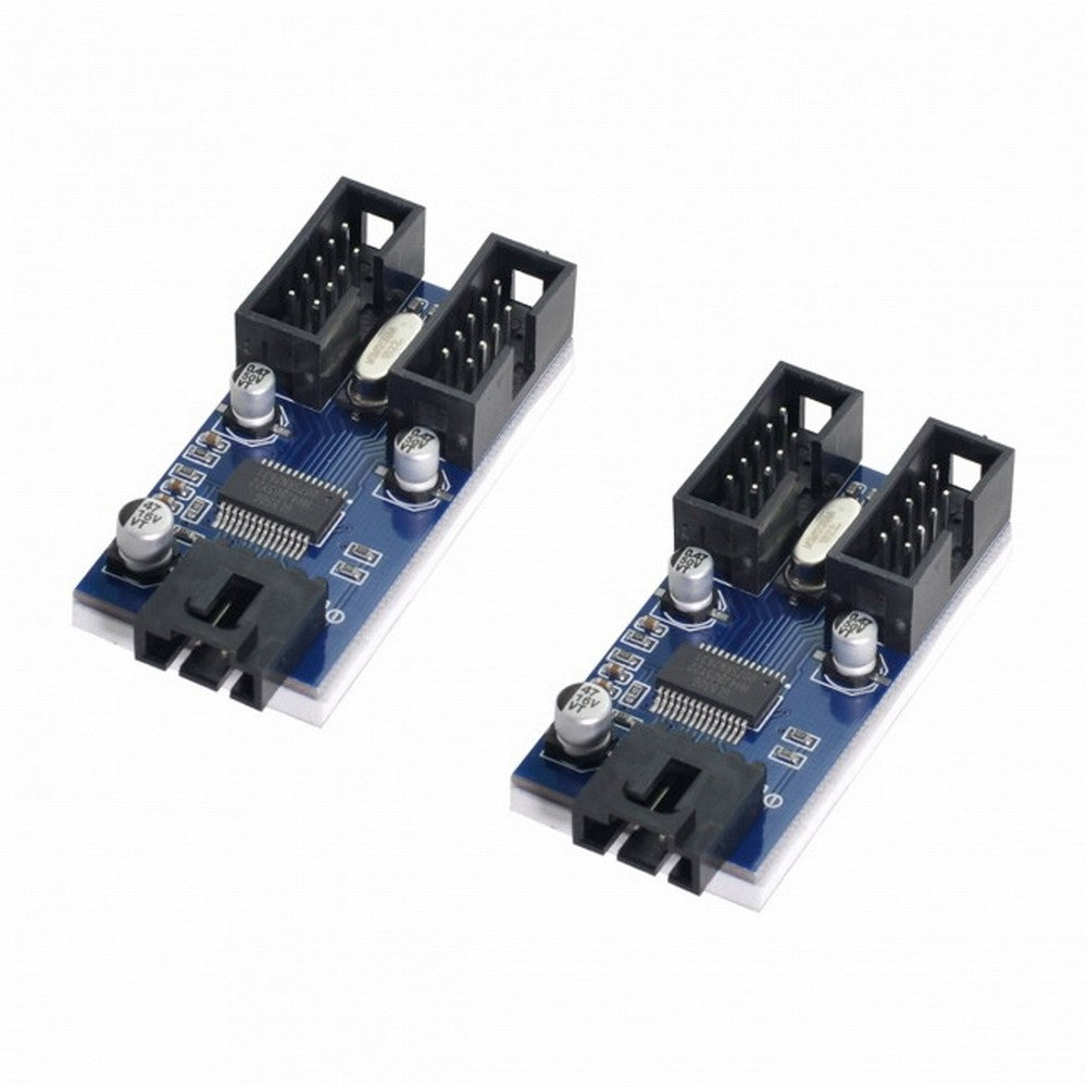 Chenyang 9pin USB 2.0 Header 1 to 2 / 4 Female Extension Cable HUB Connector Adapter Port Multilier U2-004