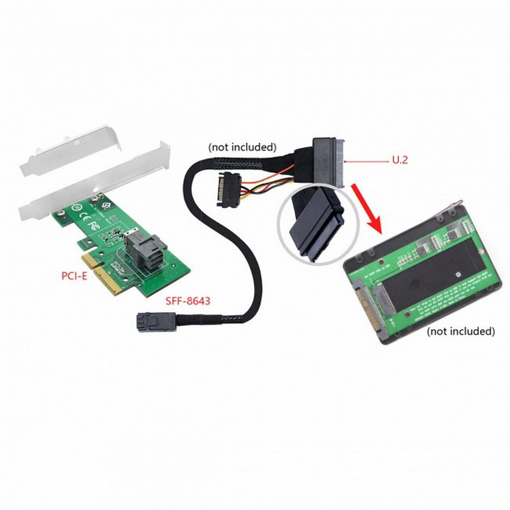 Chenyang PCI-E 4X to U.2 U2 Kit SFF-8639 NVME PCIe SSD Adapter for Mainboard SSD 750 p3600 p3700 M.2 SFF-8643 SF-024