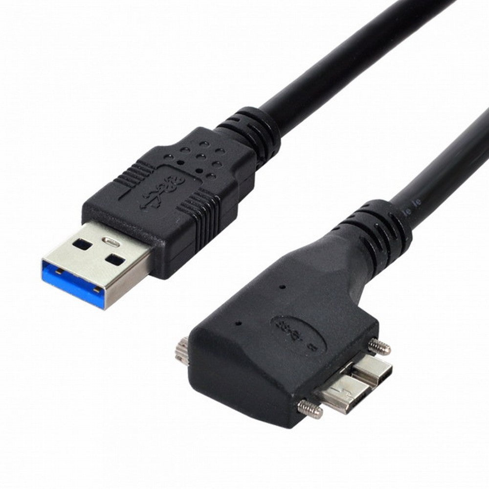 Chenyang Dual Screws 90 Degree Right Angled Micro USB Mount to USB3.0 Data Cable for Industrial Camera CC-U3-054-RI