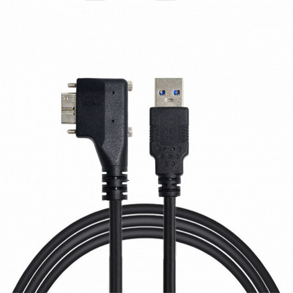 Chenyang Dual Screws 90 Degree Right Angled Micro USB Mount to USB3.0 Data Cable for Industrial Camera CC-U3-054-RI