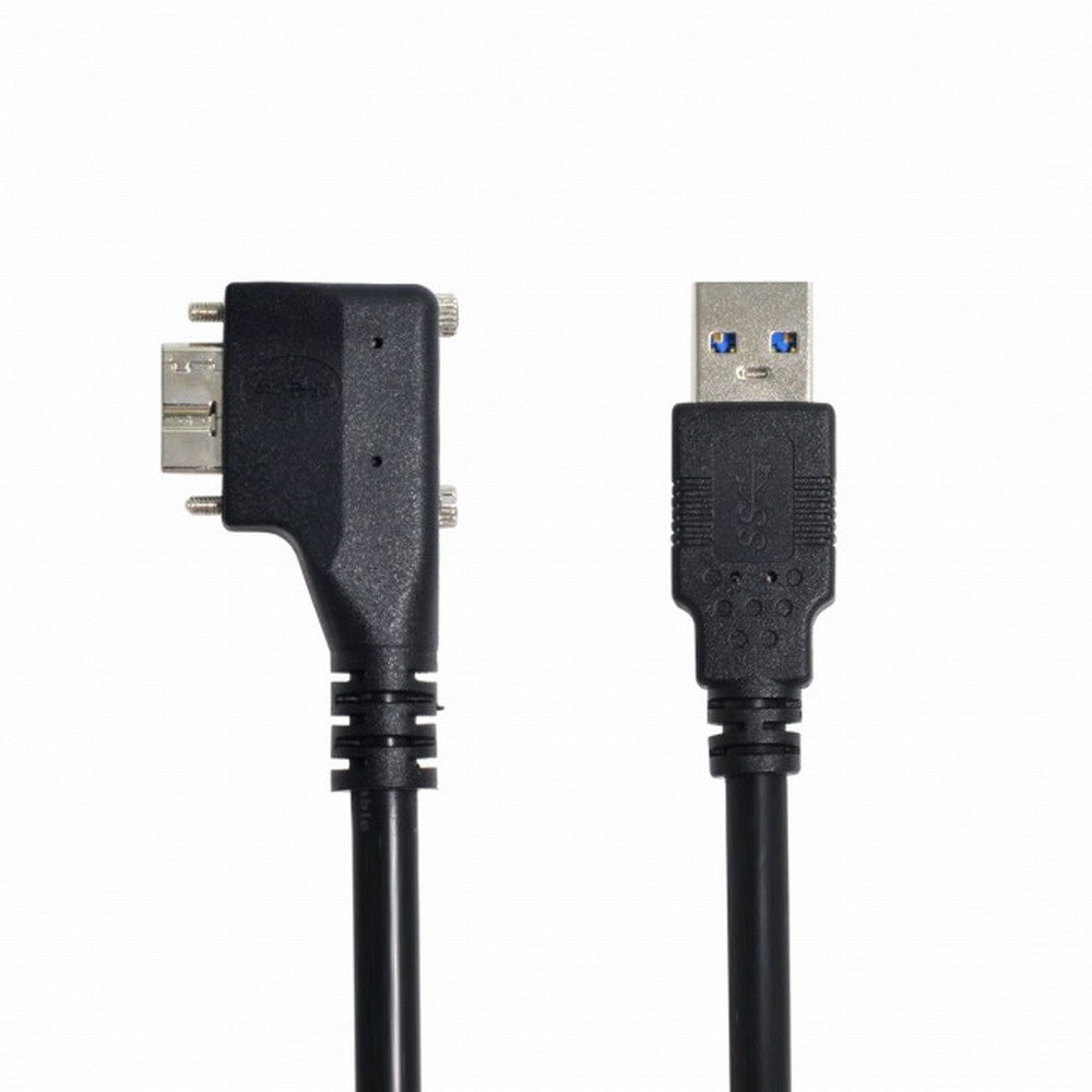 Chenyang Dual Screws 90 Degree Right Angled Micro USB Mount to USB3.0 Data Cable for Industrial Camera CC-U3-054-RI