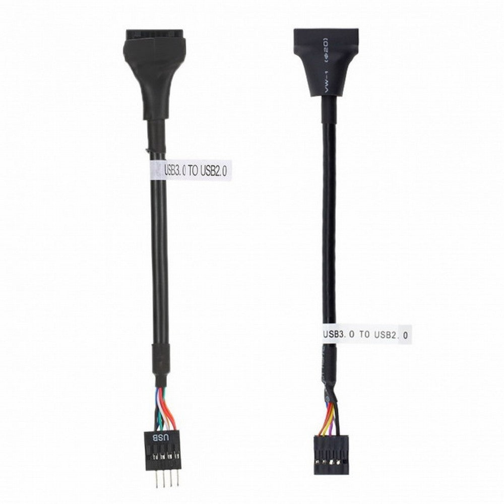 Chenyang 2pcs USB 2.0 9Pin to USB 3.0 20pin Housing Header Female Cable Reversible for Motherboard U3-076+107