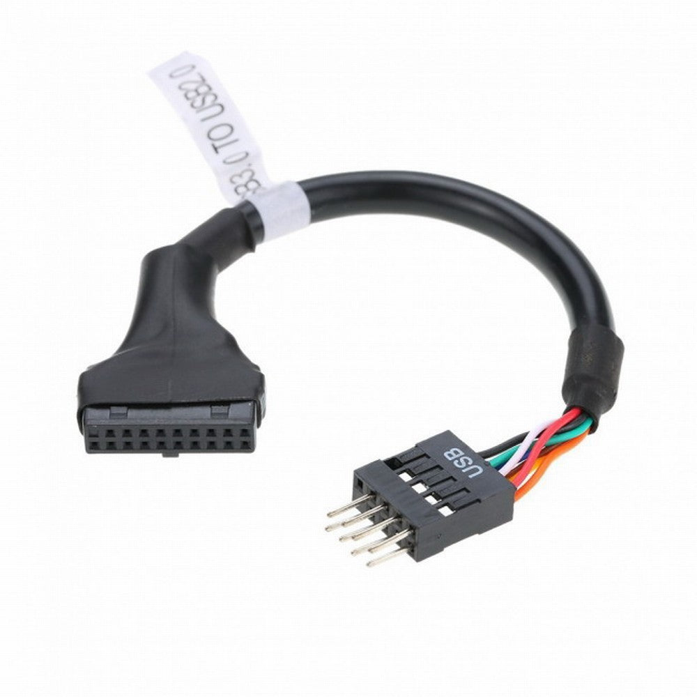 Chenyang 2pcs USB 2.0 9Pin to USB 3.0 20pin Housing Header Female Cable Reversible for Motherboard U3-076+107