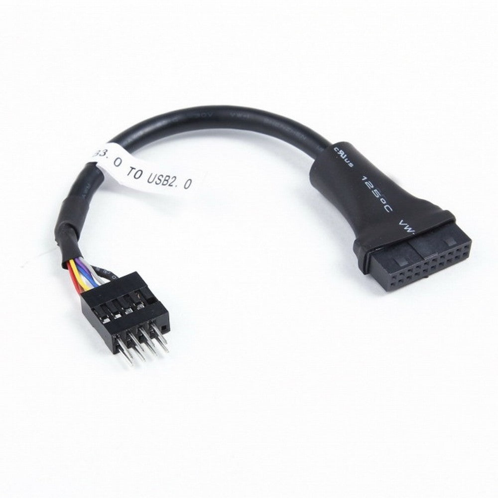 Chenyang 2pcs USB 2.0 9Pin to USB 3.0 20pin Housing Header Female Cable Reversible for Motherboard U3-076+107